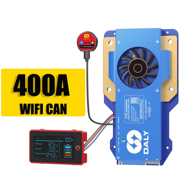 Daly BMS WiFi Active BMS 250 amperios for Lifepo4 4S 8S 24S 100A 150A 200A 500A Active Balance 1A Built-in BT 7S 24V 12V 48V