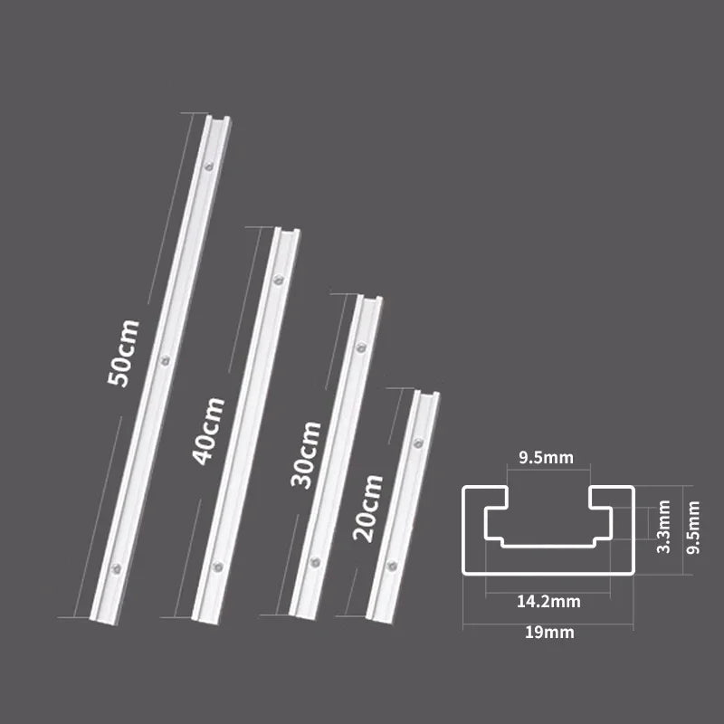 Aluminium Alloy T Track Limiting Chute Woodworking Tool Guide Rail Electric Circular Saw Flip Table Saw Table Track Intersection