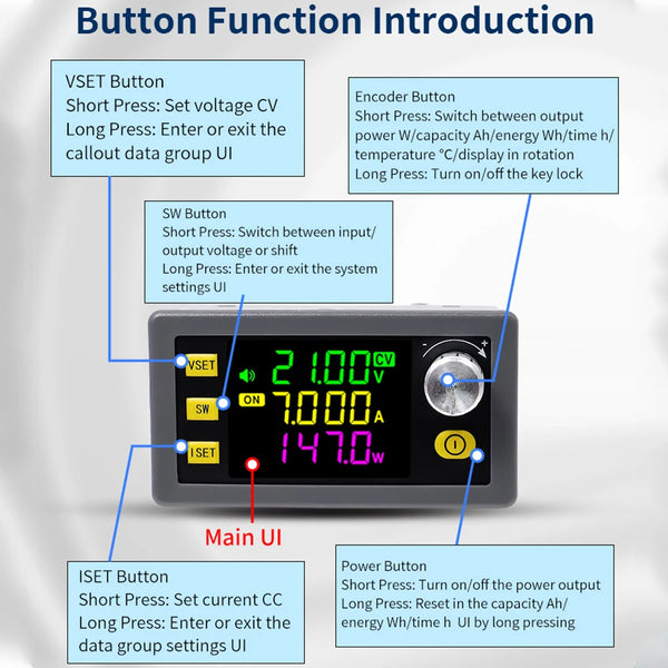 120W/150W Buck Boost Converter Adjustable Regulated Power Supply Input Constant Voltage Constant Current Solar Charging Module