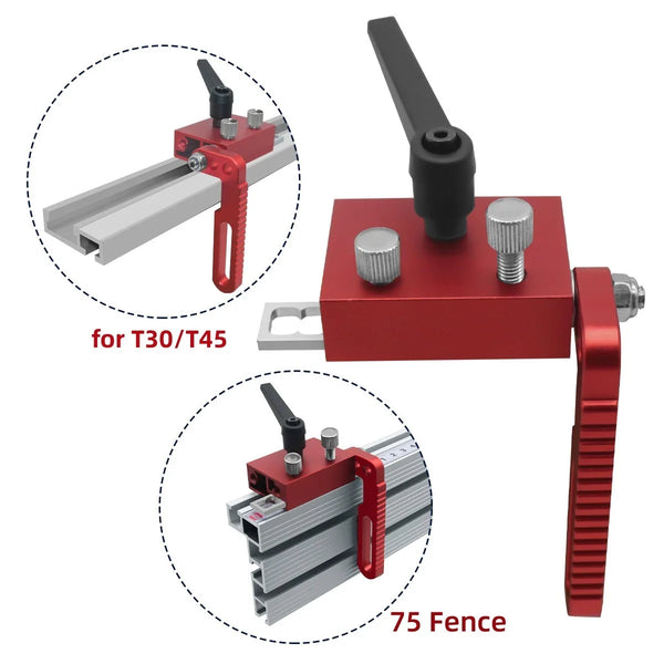 Miter Saw Fence  Track Stop Block Mitre Table Saw DIY Push For 30/45 Type Aluminum Alloy Track 75 Type Fence Modified Table Saw