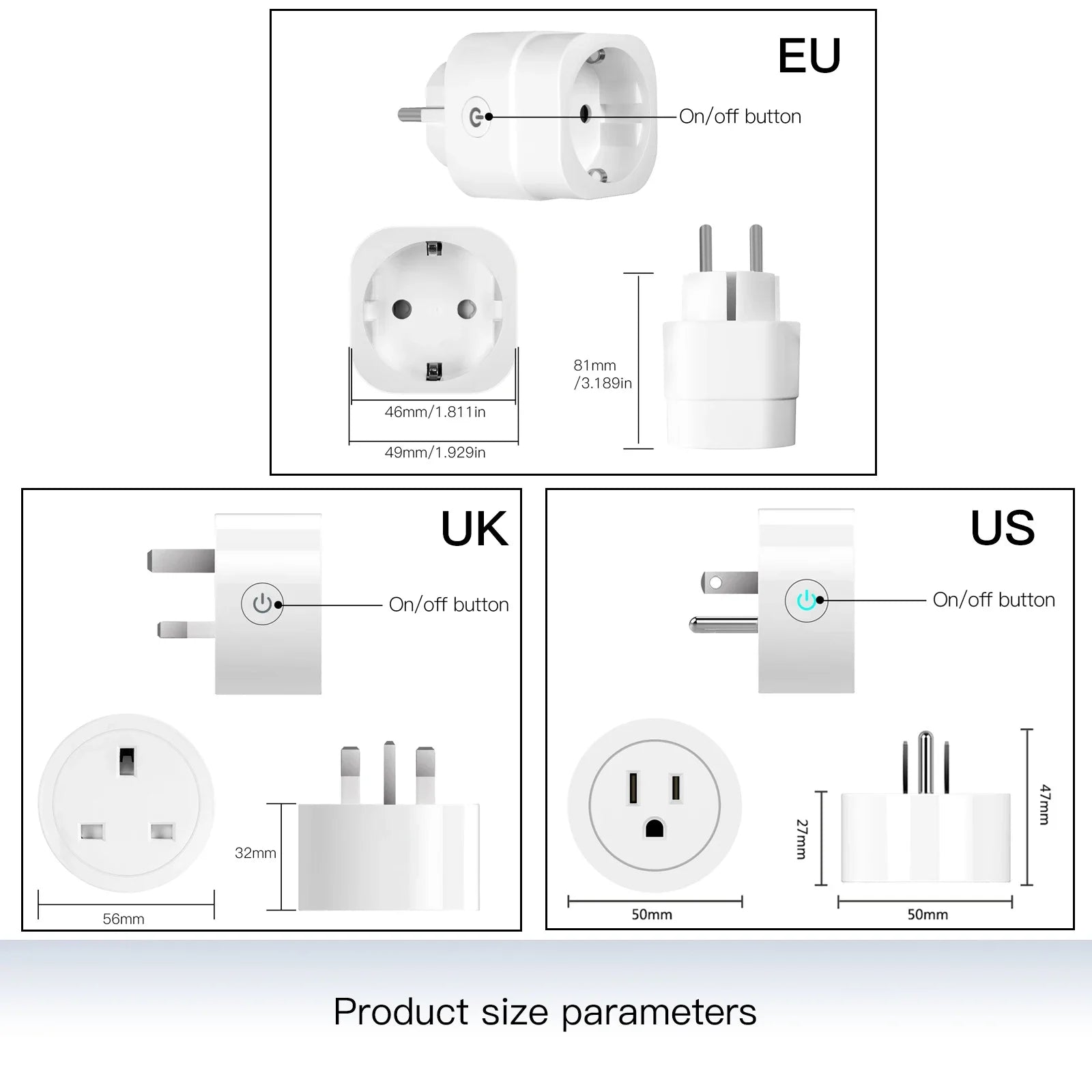MOES Smart Plug WiFi, Brightness & Timer Control, Works with Tuya App, Alexa Google Voice Control, EU/UK/US Plug
