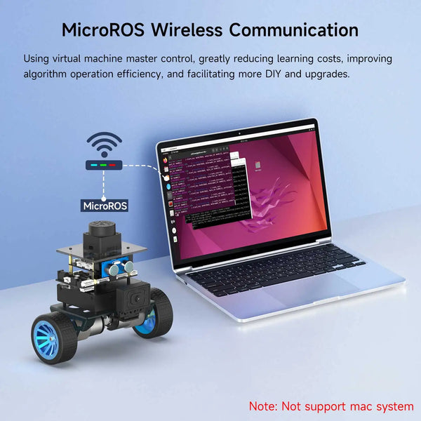 Yahboom MicroROS Self-Balancing Robot Car Kit With MPU6050 Lidar Ultrasonic Module ROS-HUMBLE Virtual Machine as Master Control