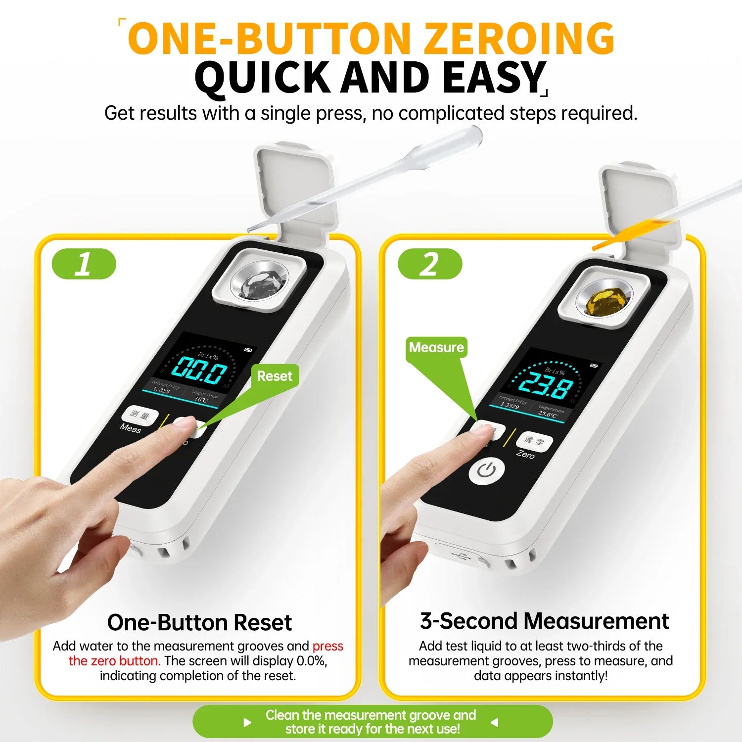 FNIRSI JBM-10 JBM-20 Rechargeable Sugar Content Meter Measure Tester Digital Brix Refractometer Fruit Juice Beverage Wine Beer