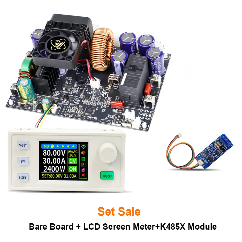 XY8030S 2400W 30A Buck DC Digital Power Supply Adjustable Step-Down Converter MPPT Charging 12-90V To 0-80V WIFI 485 IR 433 Set