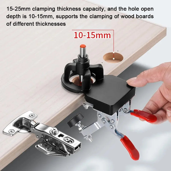 35mm Concealed Hinge Drilling Jig Guide Hinge Hole Drilling Guide Carpenter Woodworking Tool Hole Opener Locator Door Cabinet