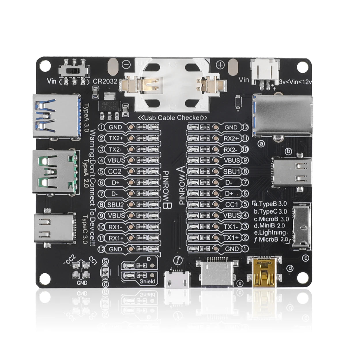 USB Cable Tester Type-C Type-B Micro Short Circuit Switch Test Board Data Cable Anomaly detail image 8