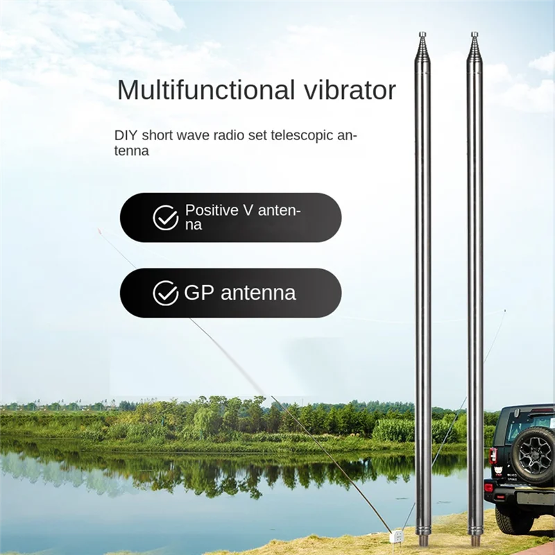 BD7IBI 5.2M Stainless Steel Whip Antenna Pull Rod for HF Radio Positive V Antenna GP Antenna detail image 2