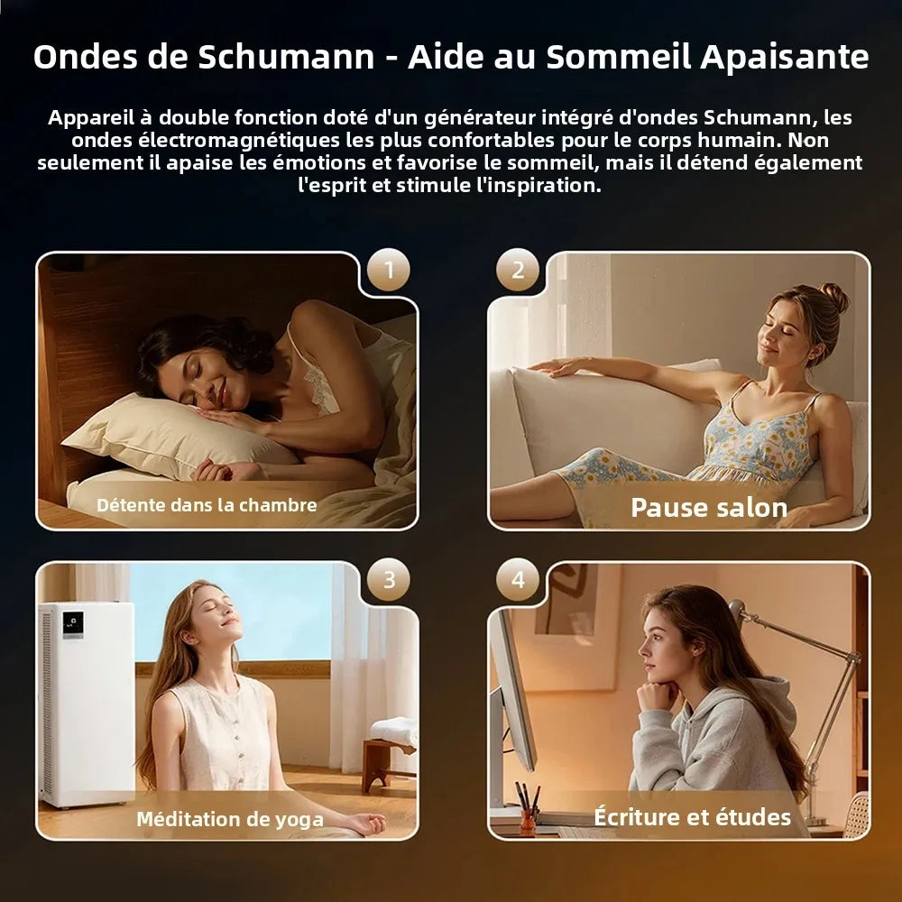 SL06 Schumann Mini Signal Generator With Sleep Night Light Silent Soft Light Dual Use Detachable EU Plug Generators AC110-240V