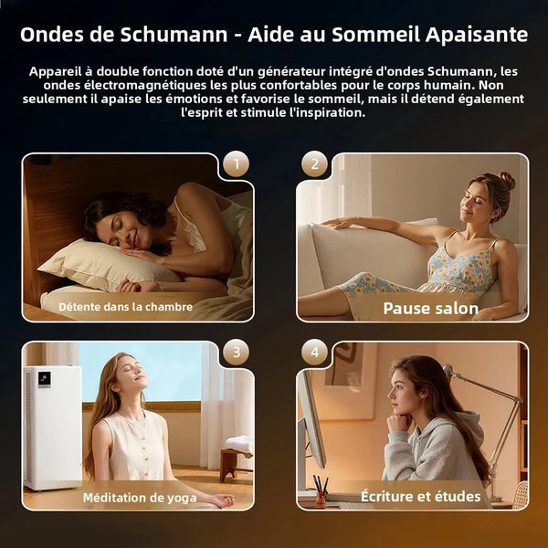 SL06 Schumann Mini Signal Generator With Sleep Night Light Silent Soft Light Dual Use Detachable EU Plug Generators AC110-240V