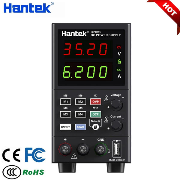 Hantek HDP135V6A Programmierbares Gleichstromnetzteil mit geringer Welligkeit und geringem Rauschen, digitale Labor-Tischstromquelle, stabilisierter Spannungsregler, Hantek Hantek