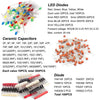 1500Pcs Electronic Components Starter Kit Resistor Capacitor LED Diode Transistor Assortment Pack for DIY Arduino