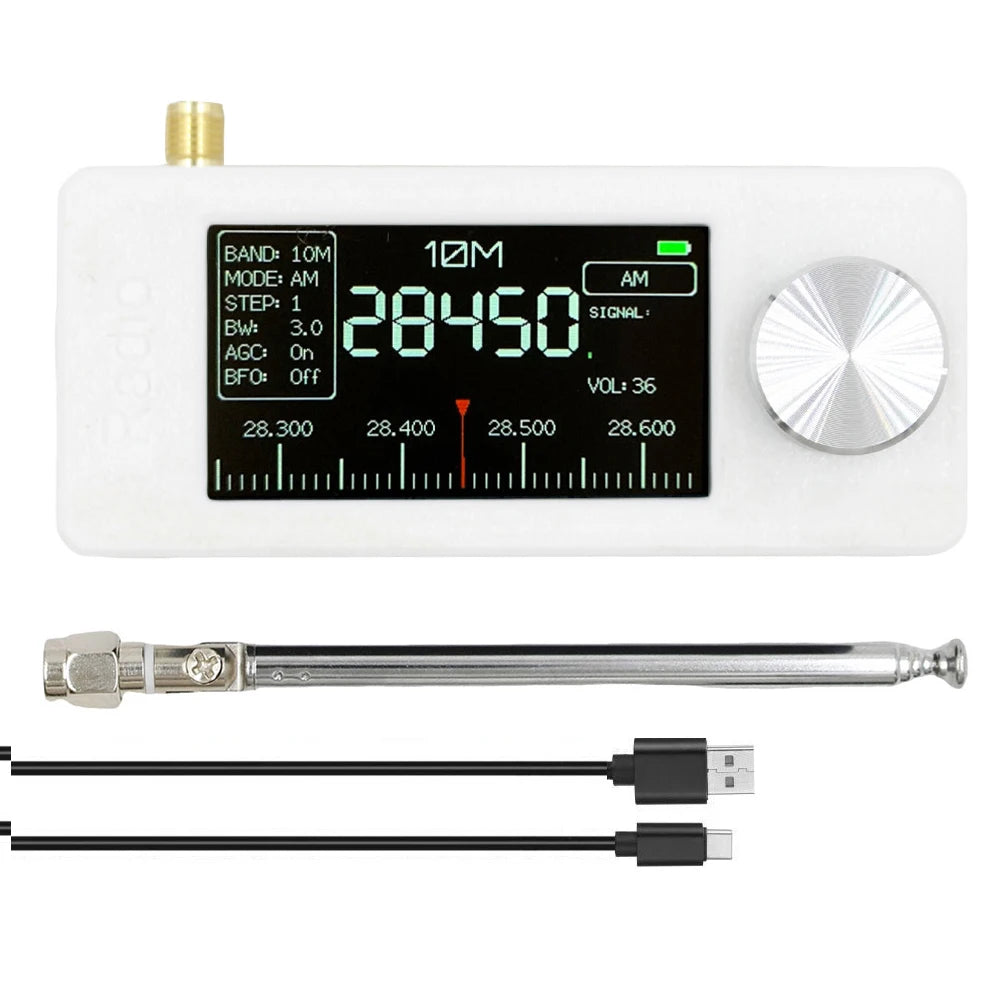 New SI4732 0.5-108mhz Pocket Mini Radio LSB USB AM FM All Band Radio Receiver with Antenna FM/AM Radio HF SW MW VHF Radio