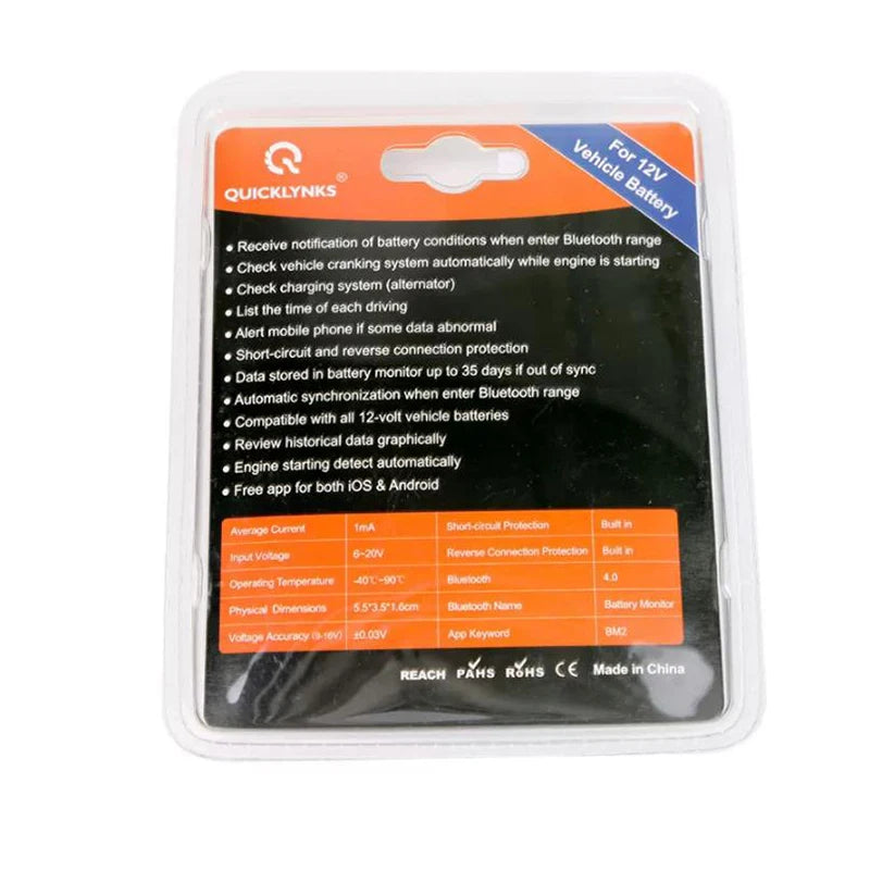12V Automotive Battery Tester Diagnostic Instrument Bluetooth 4.0 BM2 Battery Monitor Tester detail image 6
