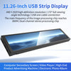 11.26 Inch USB Type-C Secondary Screen IPS 1920x440 Display Video Player Electronic Photo Album 170 ° Wide View Monitor for PC