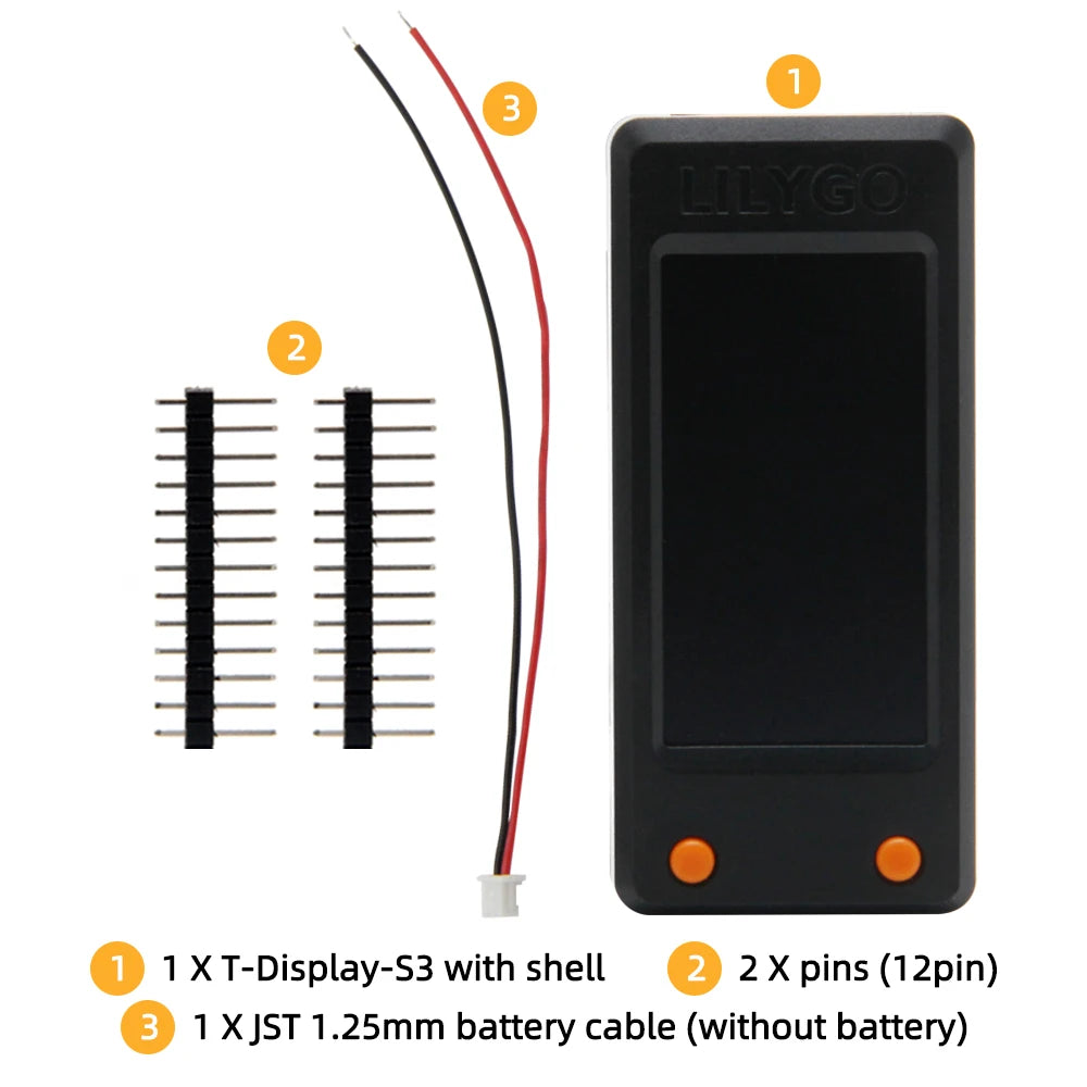 LILYGO® T-Display-S3 ESP32-S3 Scheda di sviluppo per display LCD ST7789 da 1,9 pollici con modulo wireless WIFI Bluetooth 5.0 e risoluzione 170*320