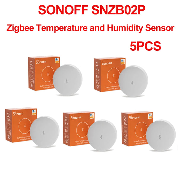 SONOFF SNZB-02P Zigbee Temperature and Humidity Sensor High Accuracy & Fast Refresh Zigbee 3.0 Compatible Comfort Alert eWelink