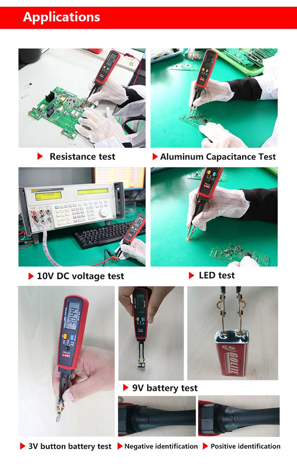 UNI-T UT116A UT116C SMD Multimeter Tester 36V Voltage Meter Resistance Capacitance Zener Diode Continuity Battery Tester