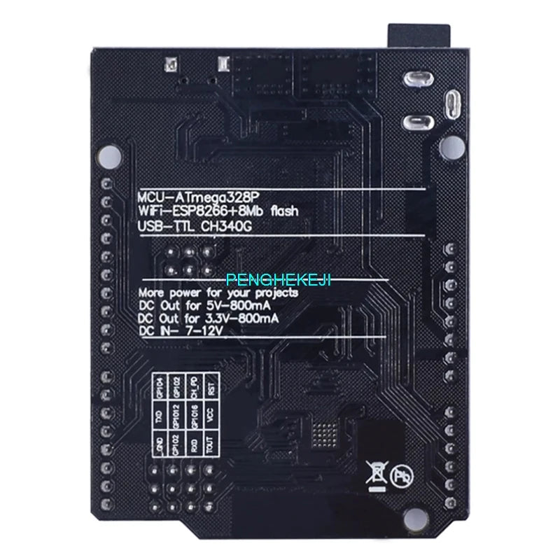 UNO+WiFi R3 ATmega328P+ESP8266 CH340 (32Mb di memoria) 6V-9V USB-TTL CH340G per Arduino NodeMCU WeMos una scheda di sviluppo