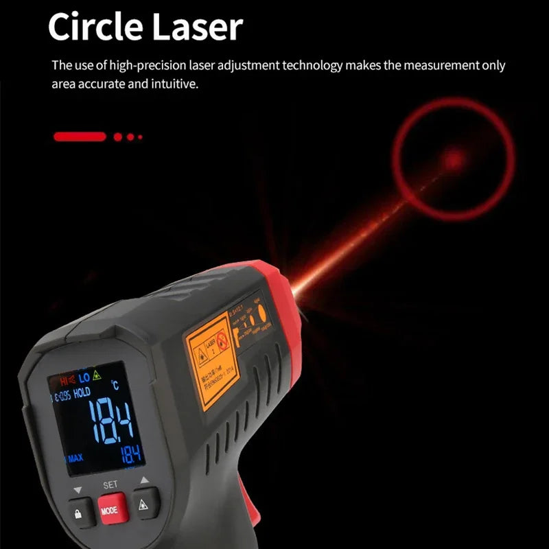 UNI-T Digital Thermometer Non-contact industrial Infrared Laser Temperature Meter UT306S UT306C Temperature Gun Tester-50-500