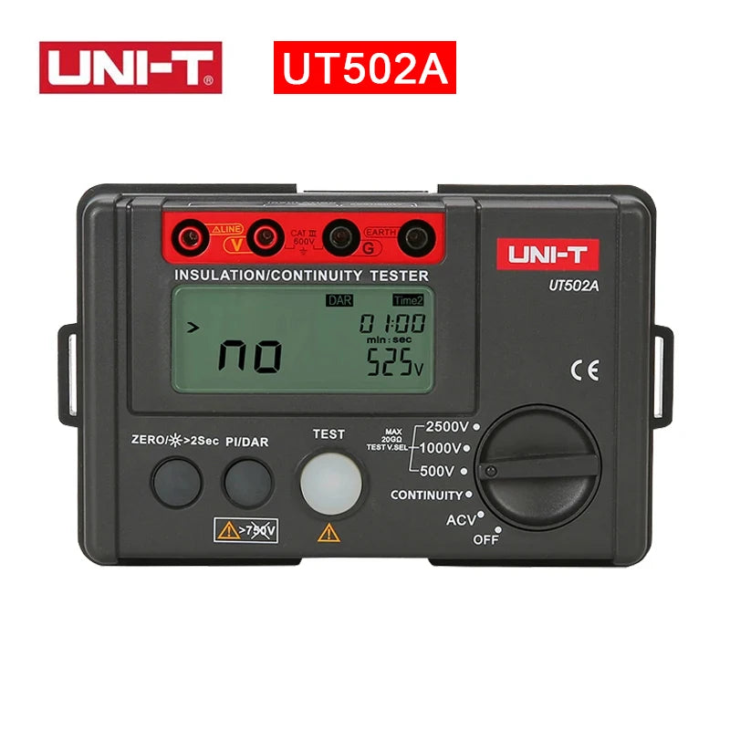 UNI-T Insulation Resistance Tester UT501 UT502 Digital Voltmeter Ohmmeter Megohmmeter Professional Ohm Meter Tester