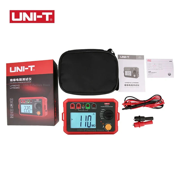 UNI-T Insulation Resistance Tester UT501 UT502 Digital Voltmeter Ohmmeter Megohmmeter Professional Ohm Meter Tester