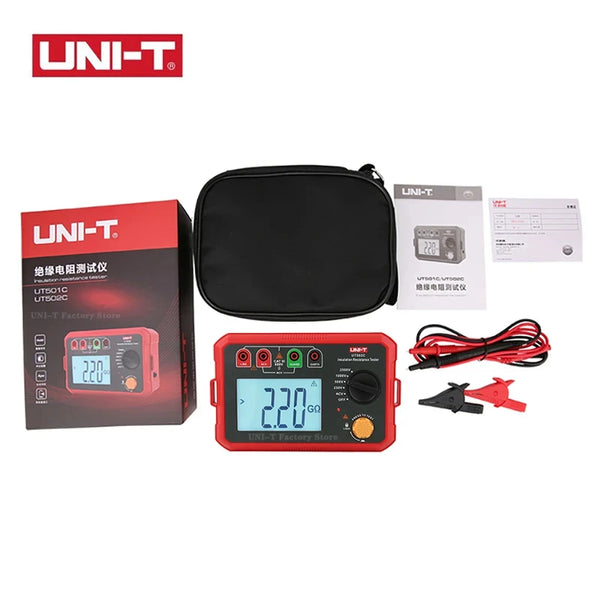 UNI-T Insulation Resistance Tester UT501 UT502 Digital Voltmeter Ohmmeter Megohmmeter Professional Ohm Meter Tester