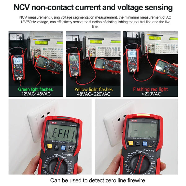 UNI-T Professional Digital Multimeter UT89X UT89XD True RMS NCV 20A Current AC DC Voltmeter Capacitance Resistance Tester