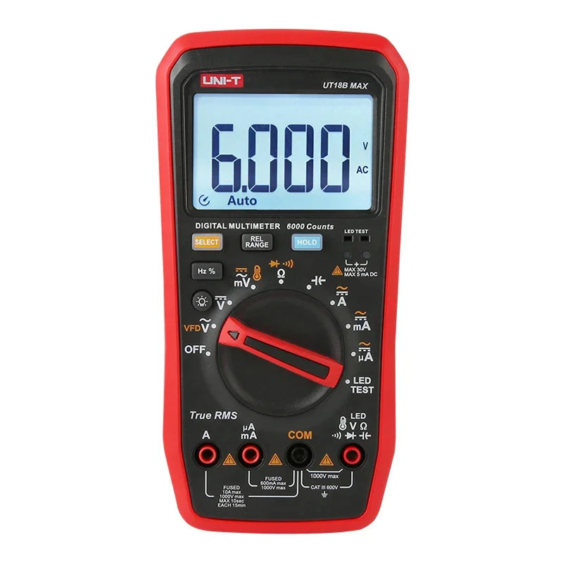 UNI-T UT15B/17B/18B MAX Digital Multimeter Meter True RMS 1000V AC DC Multimeter Voltage Tester With V.F.D function 6000 Counts