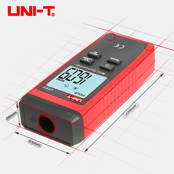 UNI-T UT373 Mini Digital Laser Tachometer Non Contact Universal 99999 RPM Meter Rotational Speed Sensor Tachometer LCD Backlight