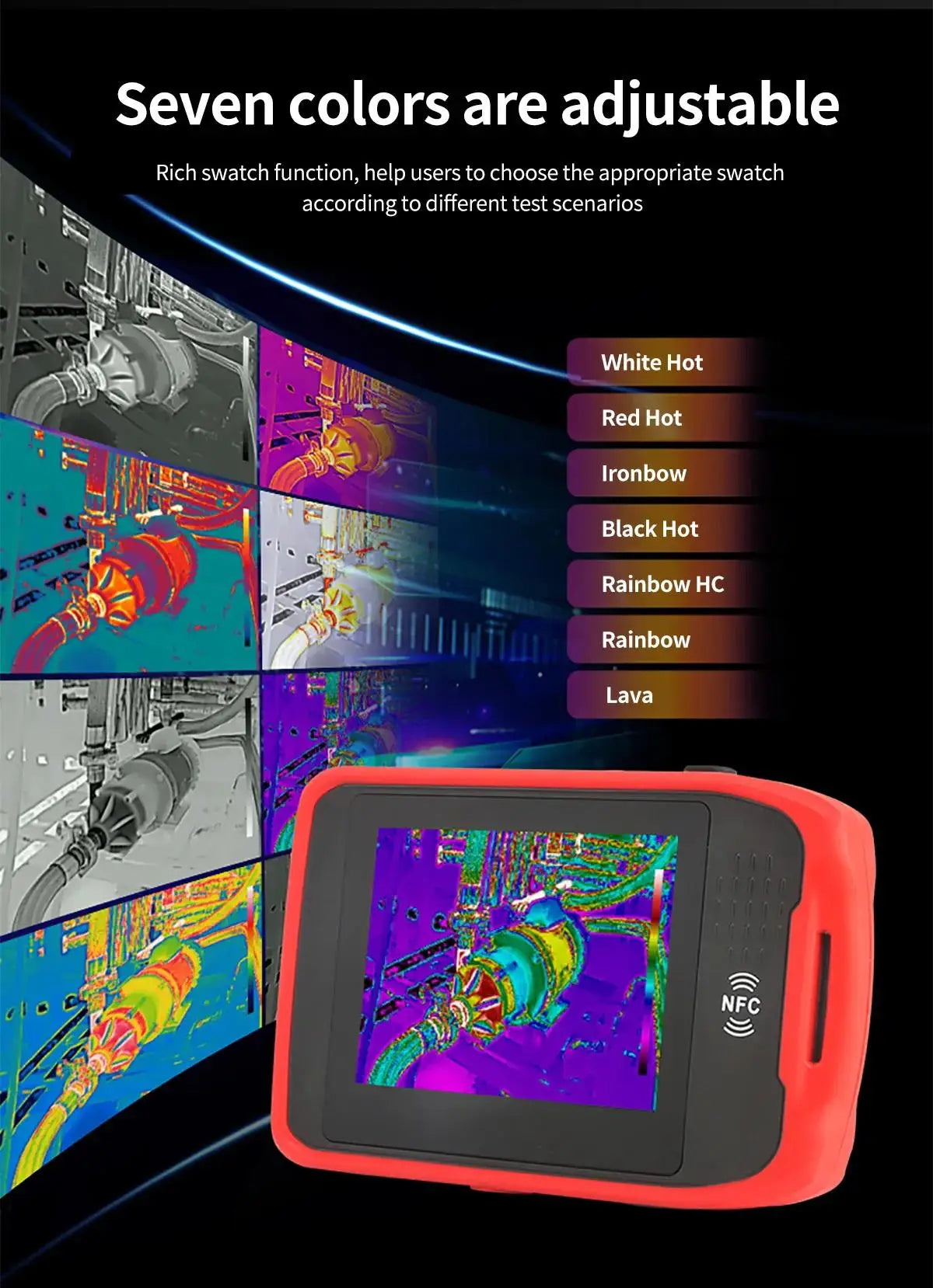 UNI-T UTI260T Pocket Thermal Imager 256x192 NCV Bluetooth Thermographic Camera Infrared Thermal Camera For Repair PCB Circuit