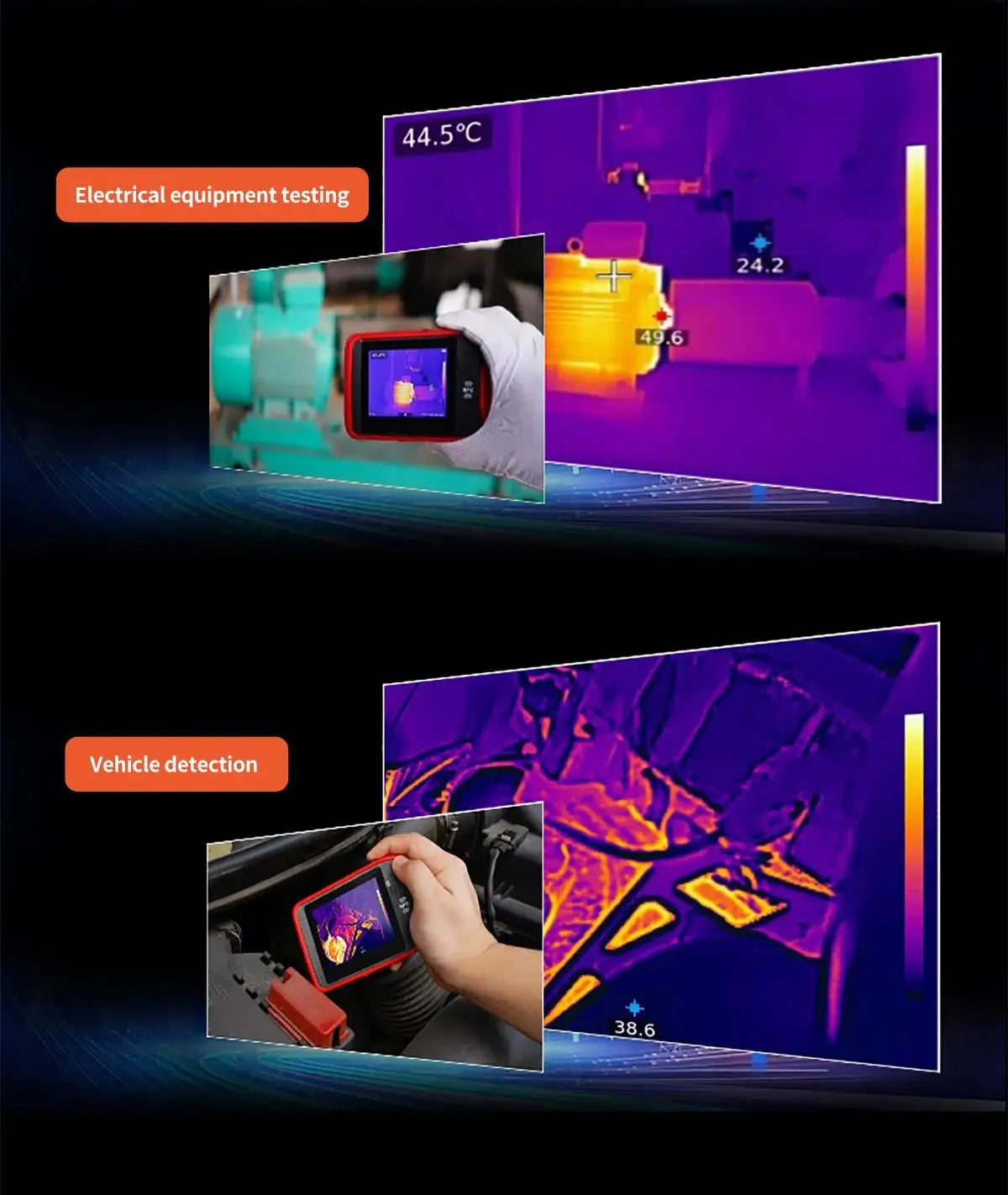 UNI-T UTI260T Pocket Thermal Imager 256x192 NCV Bluetooth Thermographic Camera Infrared Thermal Camera For Repair PCB Circuit